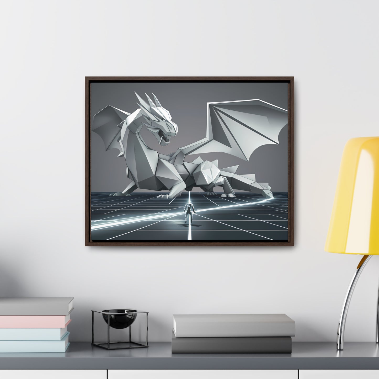 Confrontation in the Digital Realm - Gallery Canvas Wraps, Horizontal Frame