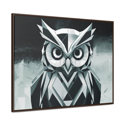 "Geometric Sentinel" - Gallery Canvas Wraps, Horizontal Frame