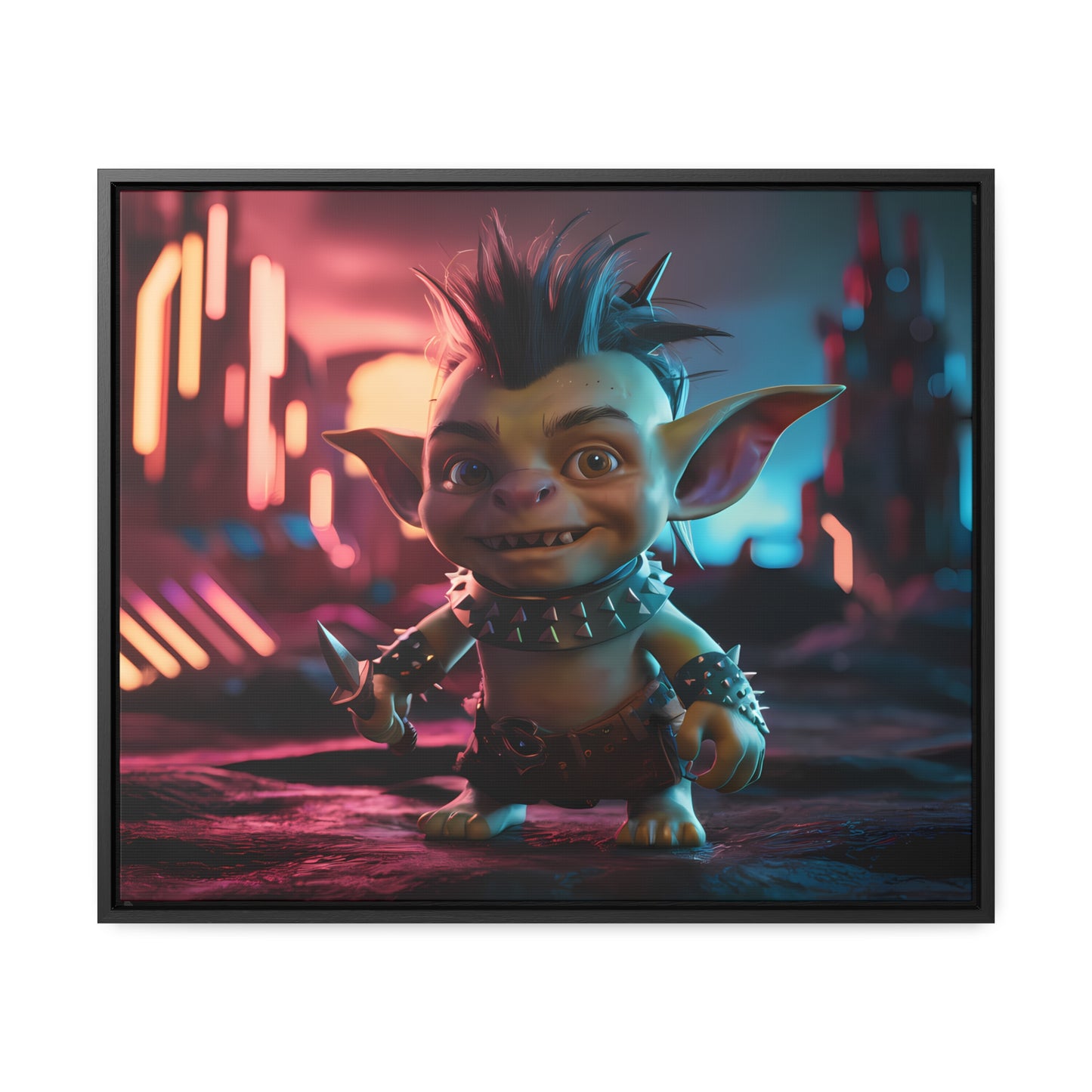 Goblin of the Neon Wastelands - Gallery Canvas Wraps, Horizontal Frame