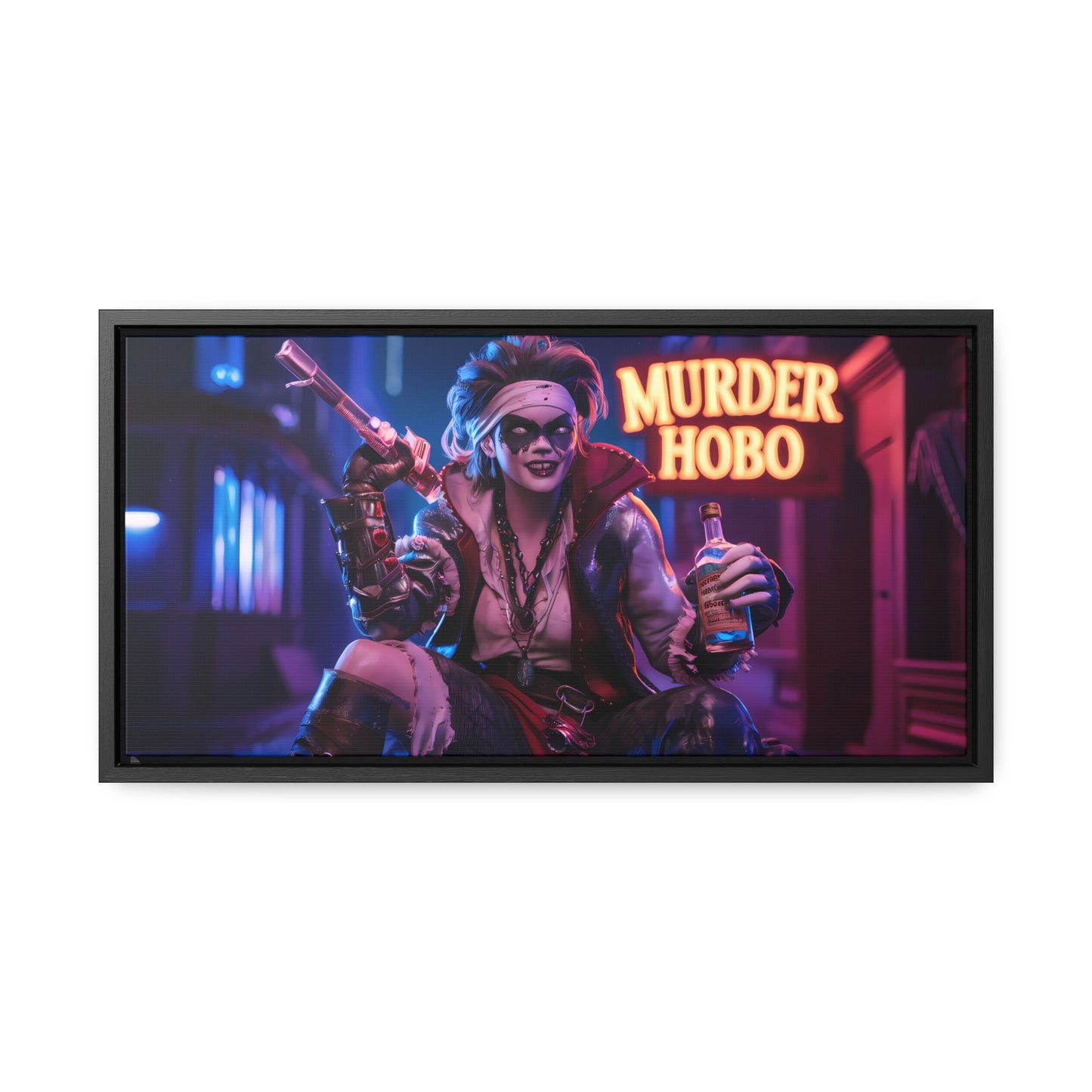 Neon Anarchy - Gallery Canvas Wraps, Horizontal Frame