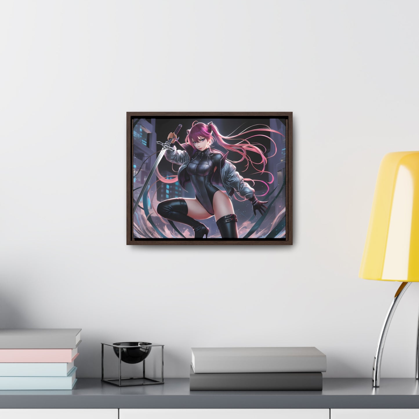 Blade of the Neon Night - Gallery Canvas Wraps, Horizontal Frame