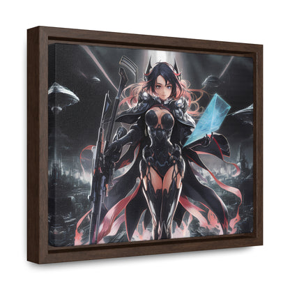 The Sentinel of Neon Skies - Gallery Canvas Wraps, Horizontal Frame