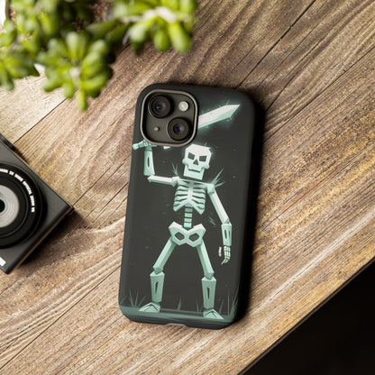 Geometric Skeleton Swordsman - Smartphone Tough Cases