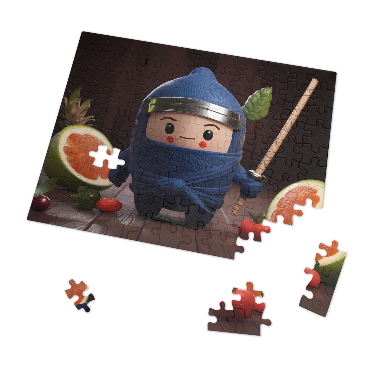 Fruity Ninja in Training - Jigsaw Puzzle (30, 110, 252, 500,1000-Piece)