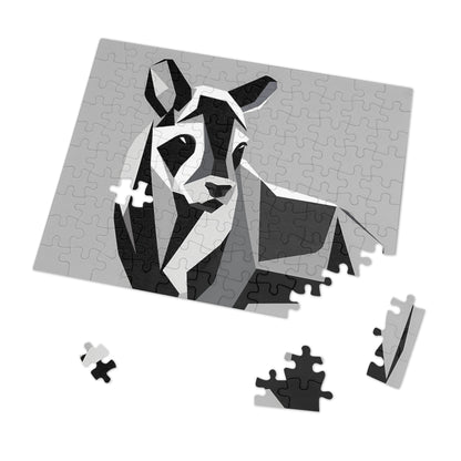 Monochrome Geometric Panda - Jigsaw Puzzle (30, 110, 252, 500,1000-Piece)