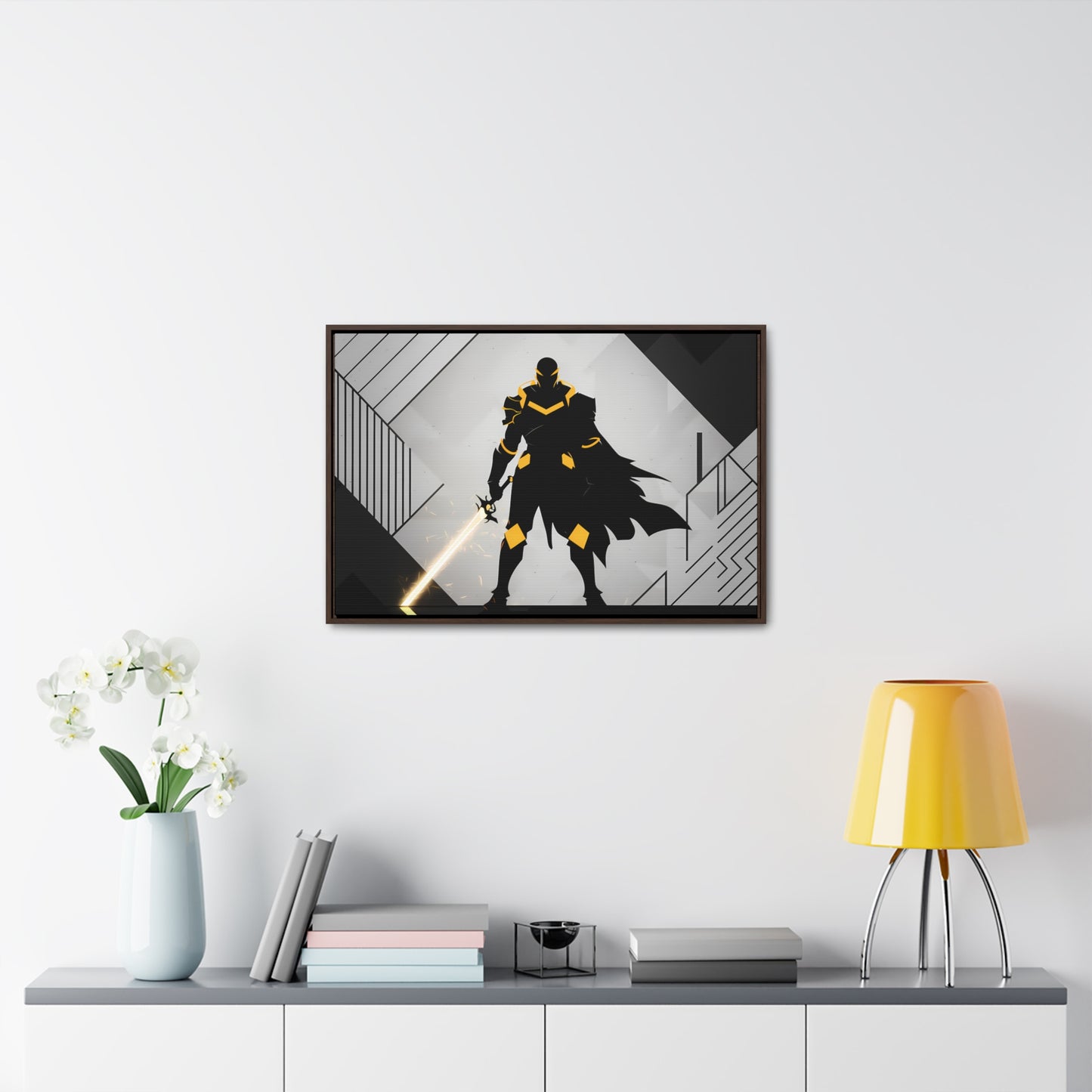 The Sentinel of Shadows - Gallery Canvas Wraps, Horizontal Frame