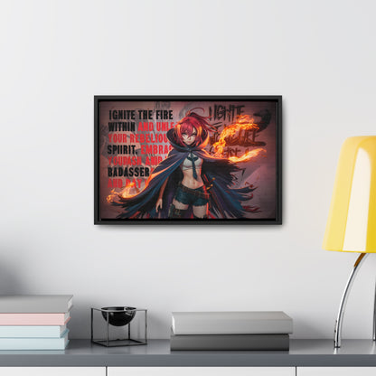 Rebel Flame Warrior - Gallery Canvas Wraps, Horizontal Frame