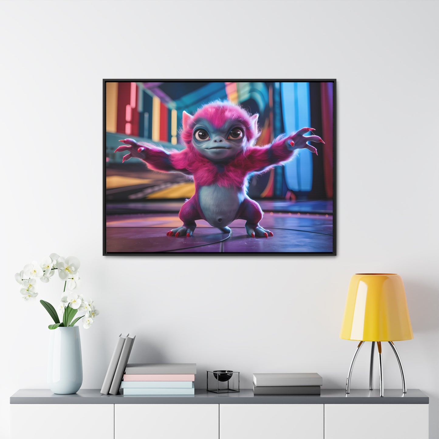 Cosmic Critter on the Dance Floor - Gallery Canvas Wraps, Horizontal Frame