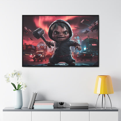 "Revenge of the Tiny Titan" - Gallery Canvas Wraps, Horizontal Frame