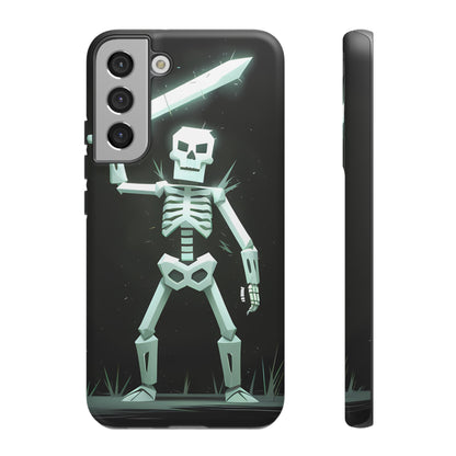 Geometric Skeleton Swordsman - Smartphone Tough Cases