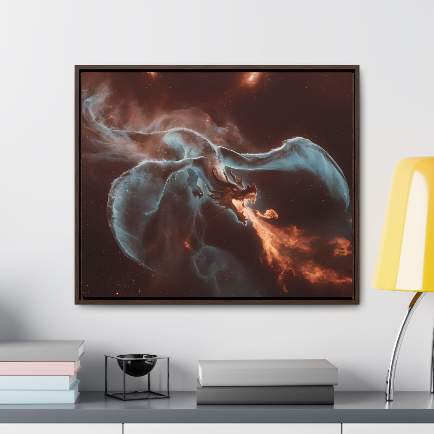 Celestial Inferno Dragon - Gallery Canvas Wraps, Horizontal Frame