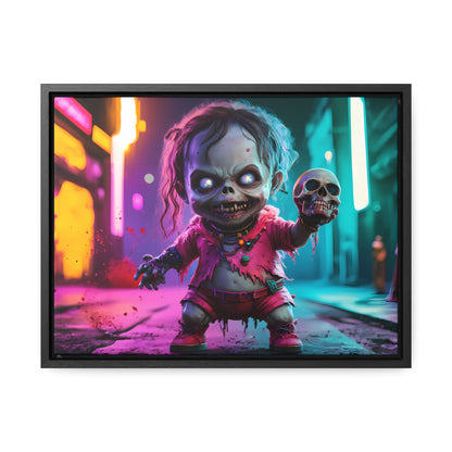 Nightmare in Neon City - Gallery Canvas Wraps, Horizontal Frame