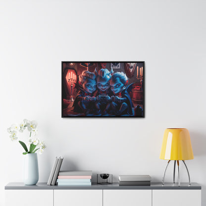 "Night of the Gaming Vampires" - Gallery Canvas Wraps, Horizontal Frame