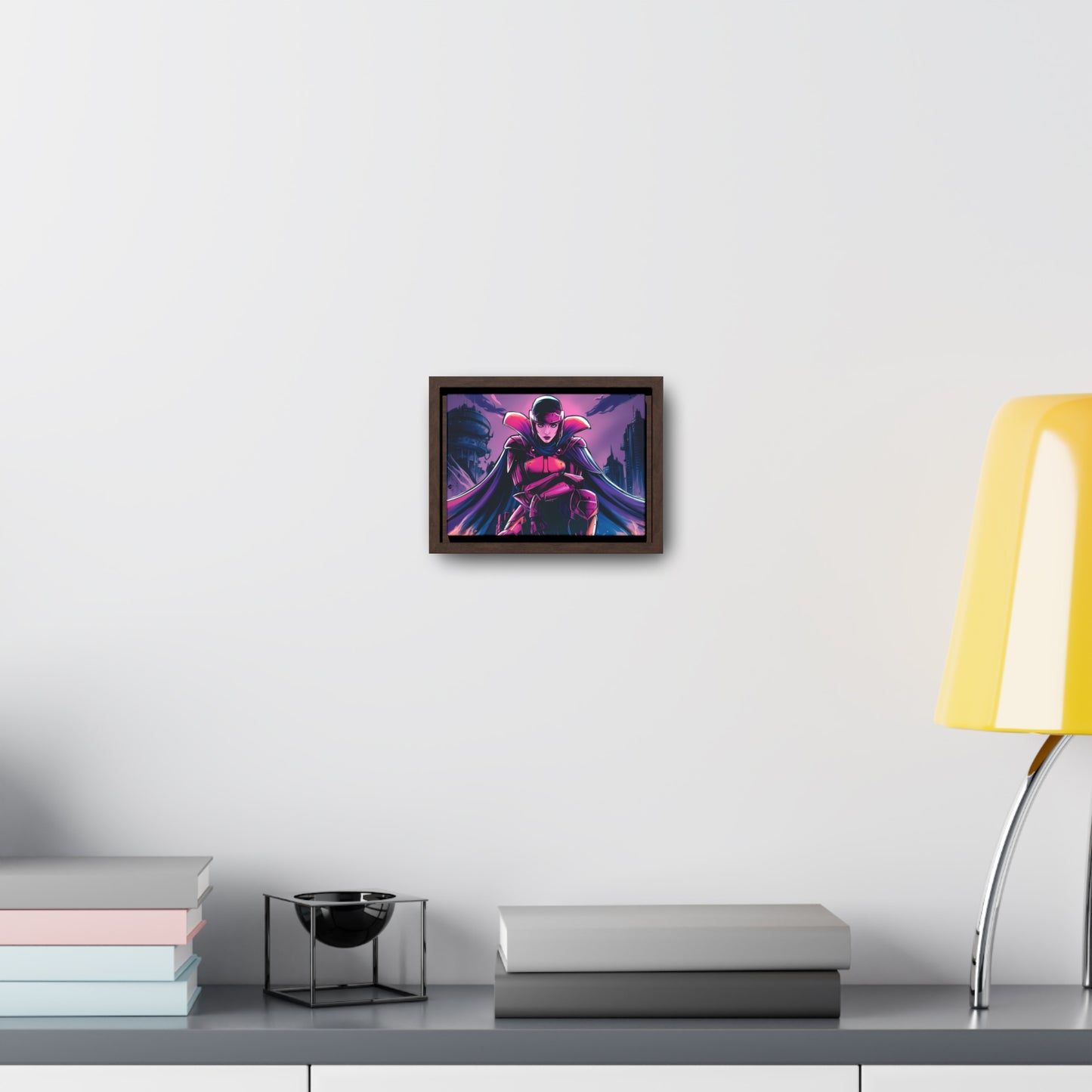 Guardian of the Neon Empire - Gallery Canvas Wraps, Horizontal Frame