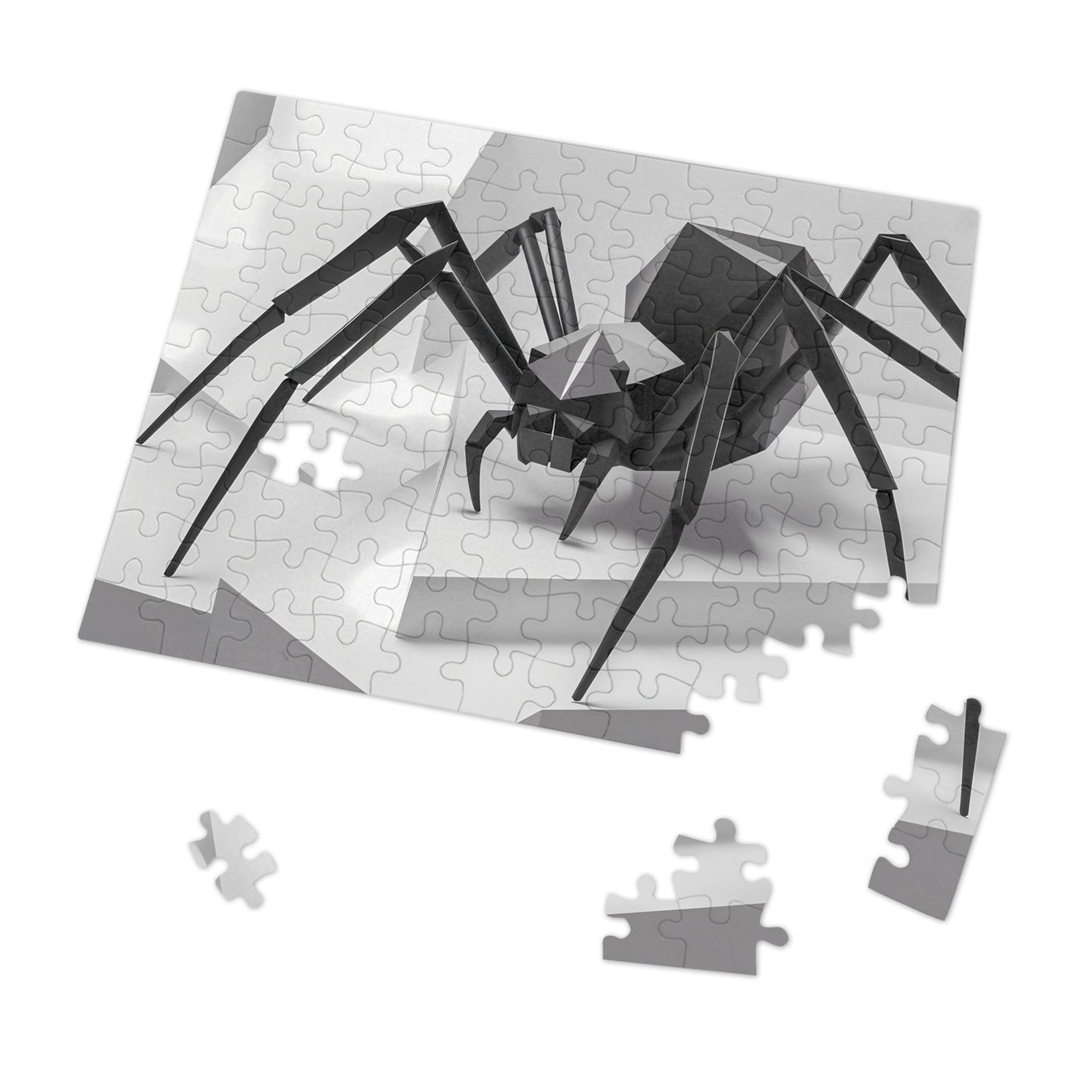 Geometric Arachnid in a Monochrome Maze - Jigsaw Puzzle (30, 110, 252, 500,1000-Piece)