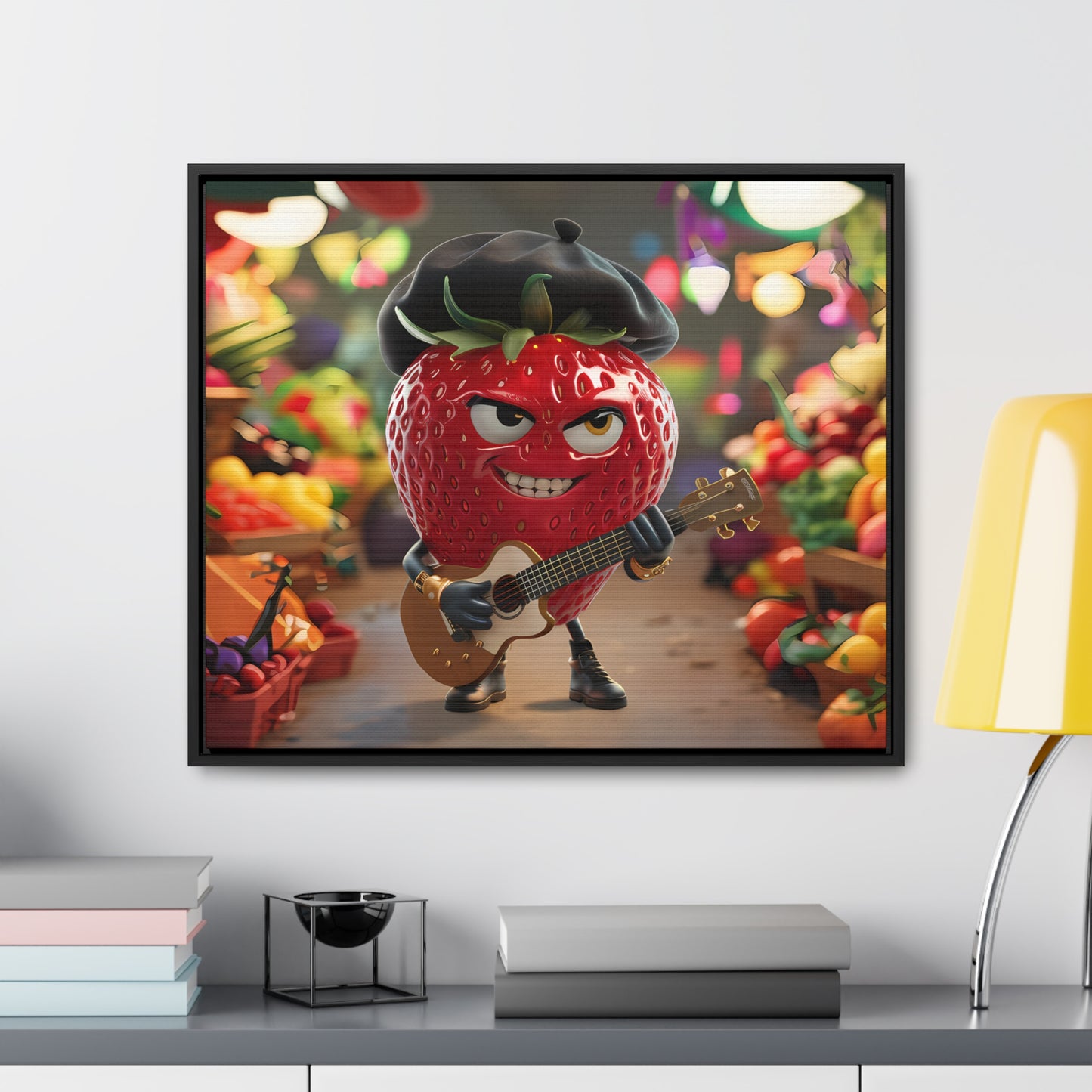 Strawberry Serenade in the Market - Gallery Canvas Wraps, Horizontal Frame