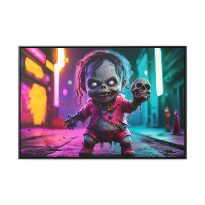 Nightmare in Neon City - Gallery Canvas Wraps, Horizontal Frame