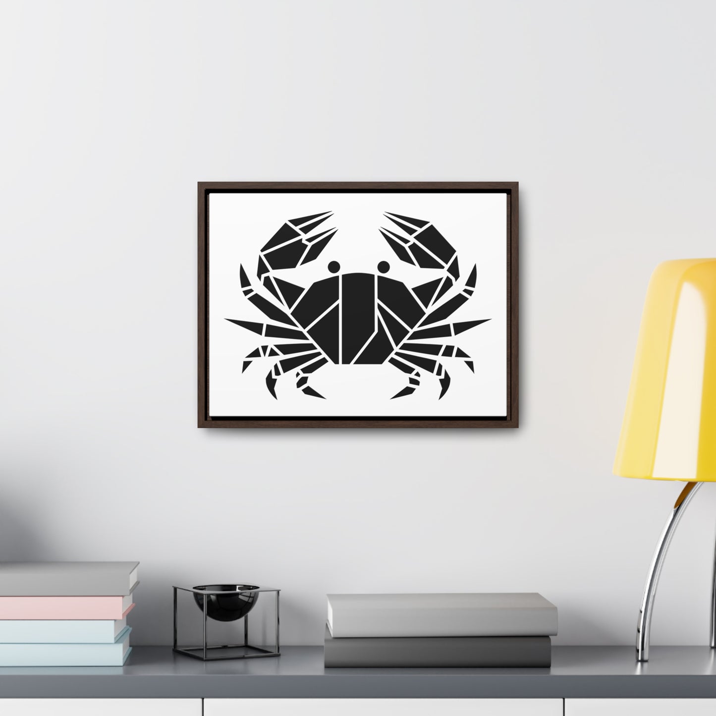 Geometric Crab Design - Gallery Canvas Wraps, Horizontal Frame