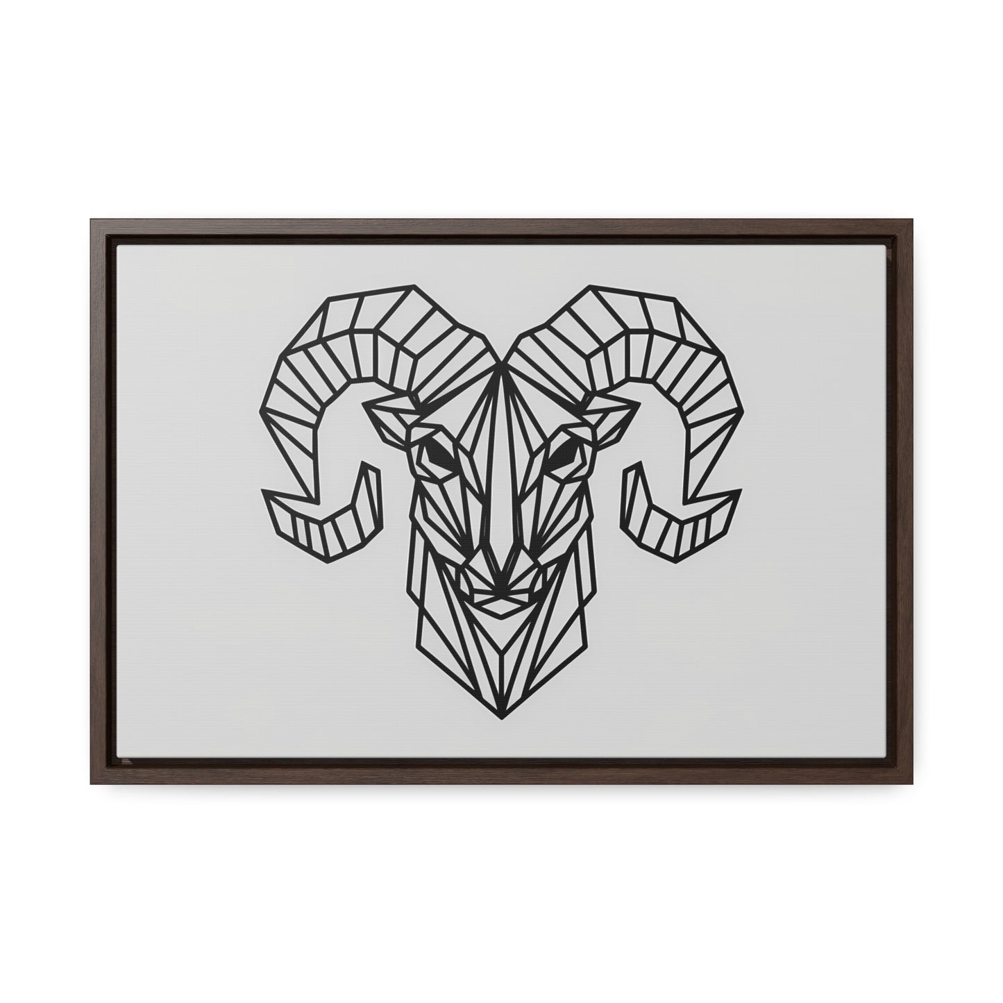 Geometric Ram's Head - Gallery Canvas Wraps, Horizontal Frame