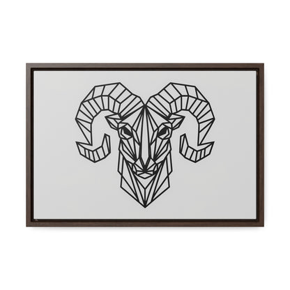 Geometric Ram's Head - Gallery Canvas Wraps, Horizontal Frame