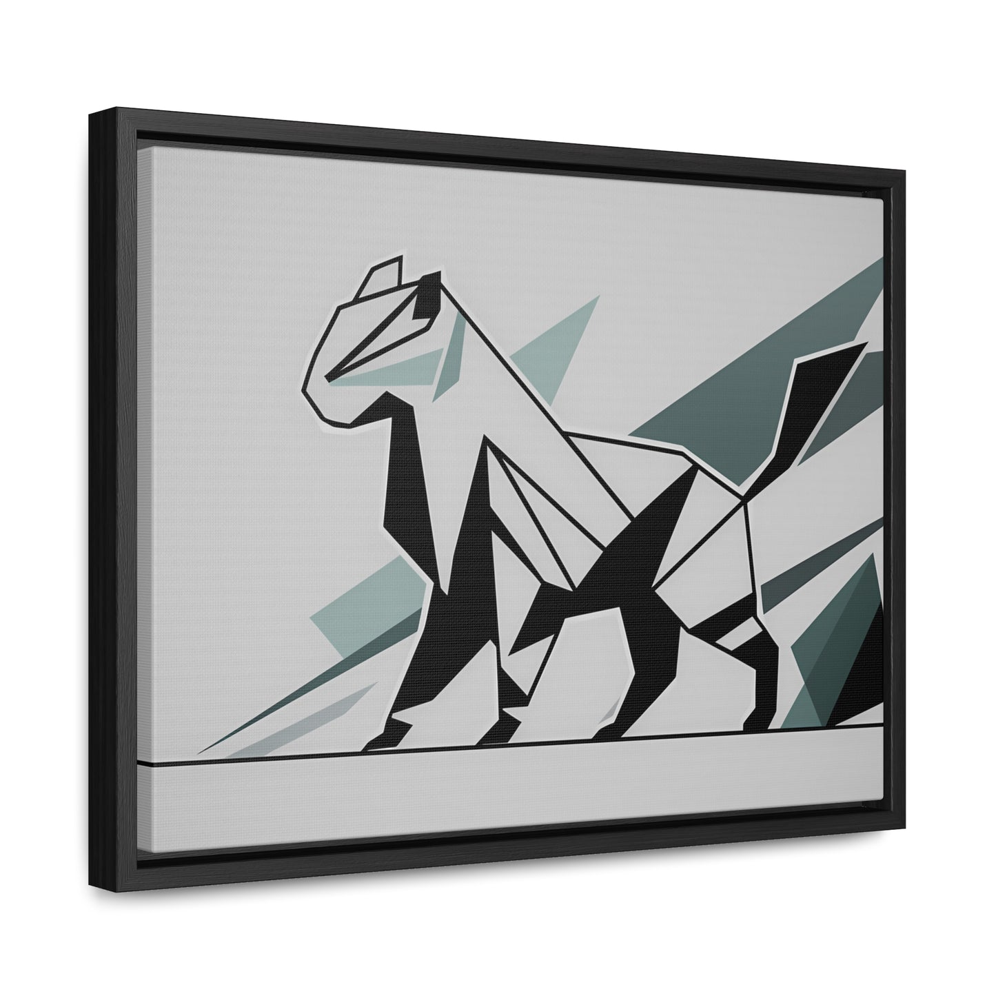 Fractured Feline Form - Gallery Canvas Wraps, Horizontal Frame