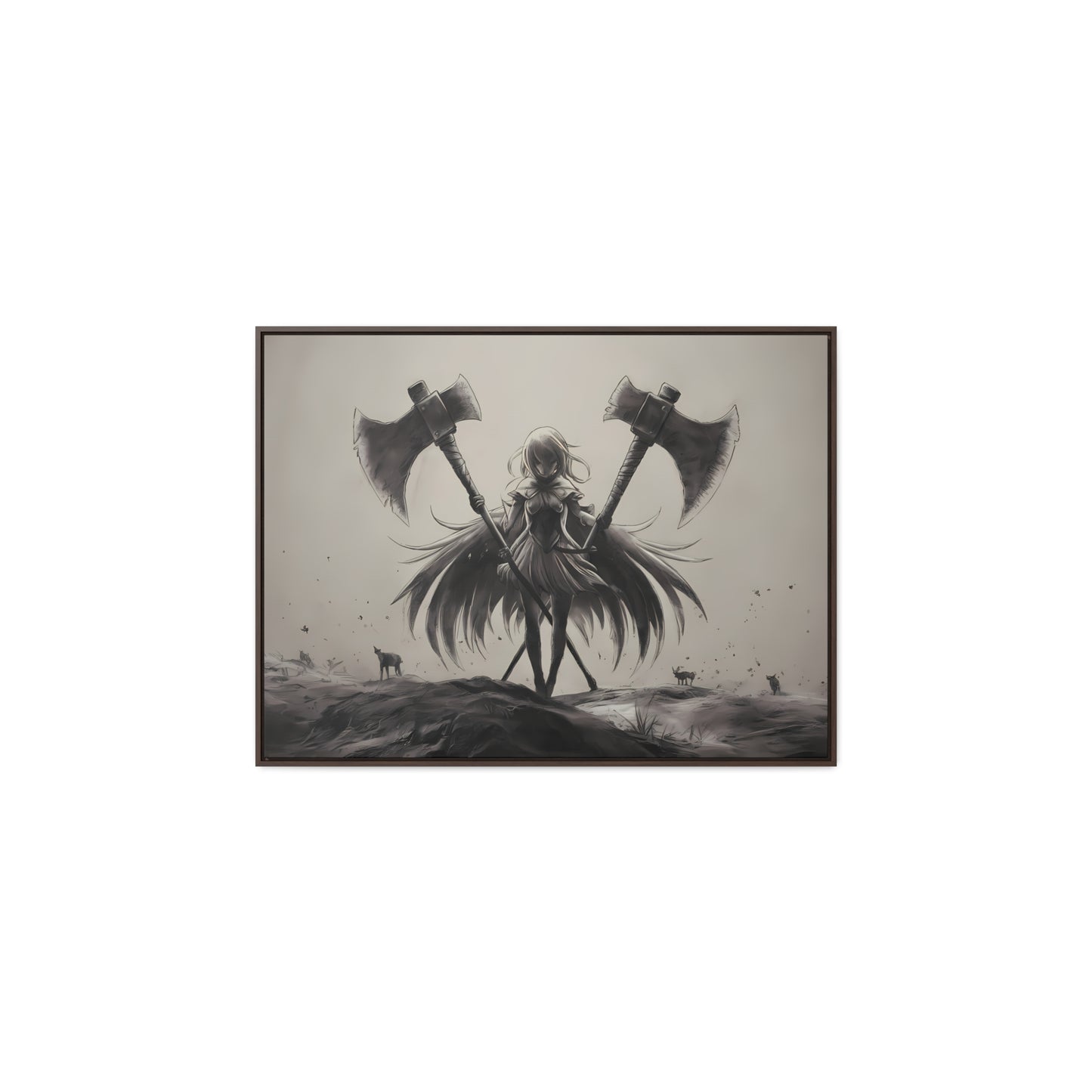 "Abyssal Valkyrie" - Gallery Canvas Wraps, Horizontal Frame