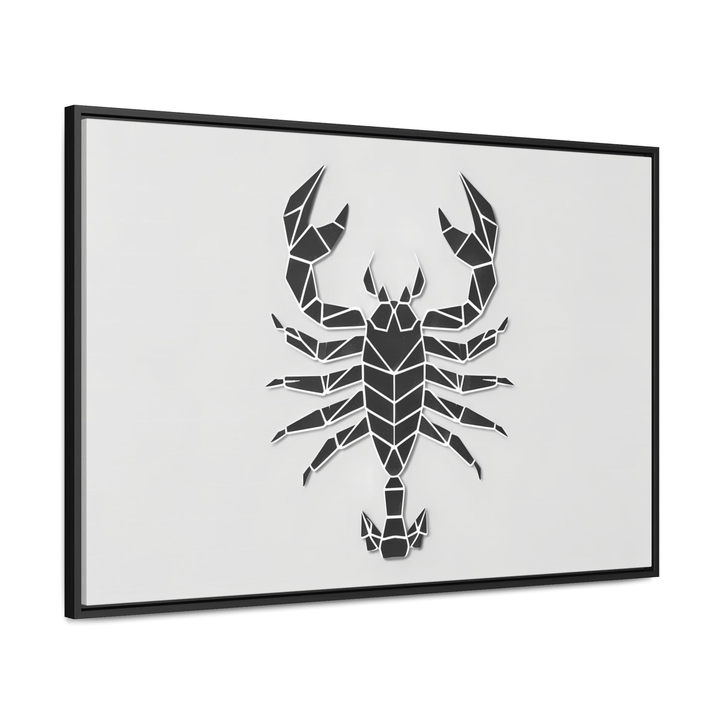 Geometric Scorpion Icon - Gallery Canvas Wraps, Horizontal Frame