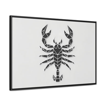 Geometric Scorpion Icon - Gallery Canvas Wraps, Horizontal Frame