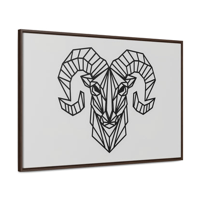 Geometric Ram's Head - Gallery Canvas Wraps, Horizontal Frame