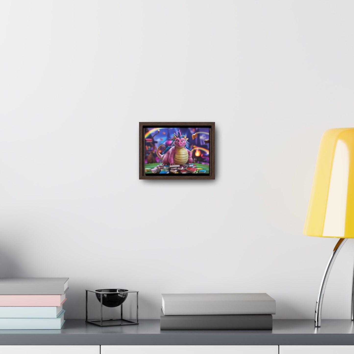 "Guardian of the Magical Library" - Gallery Canvas Wraps, Horizontal Frame