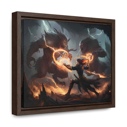 Duel of Thunder and Flame - Gallery Canvas Wraps, Horizontal Frame