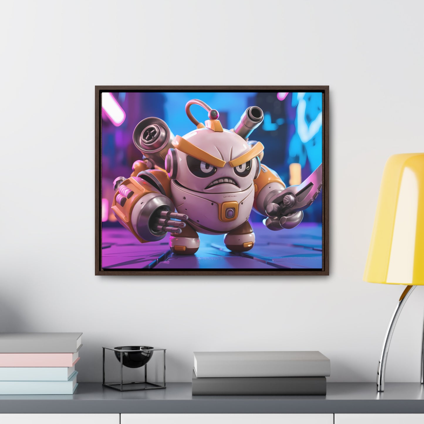 Battle-Ready Robo Warrior - Gallery Canvas Wraps, Horizontal Frame