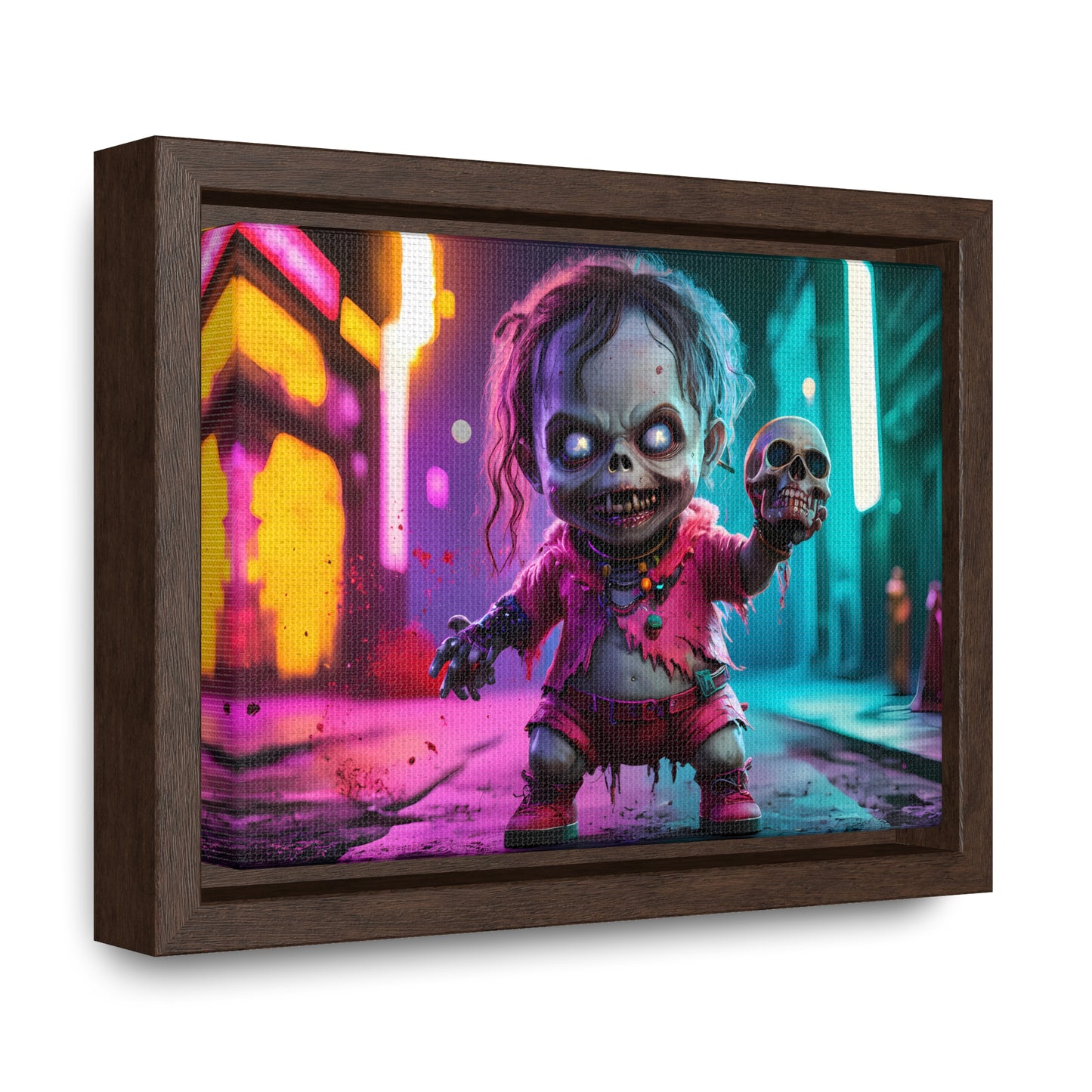 Nightmare in Neon City - Gallery Canvas Wraps, Horizontal Frame