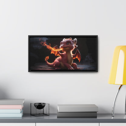 "Baby Dragon's First Flame" - Gallery Canvas Wraps, Horizontal Frame