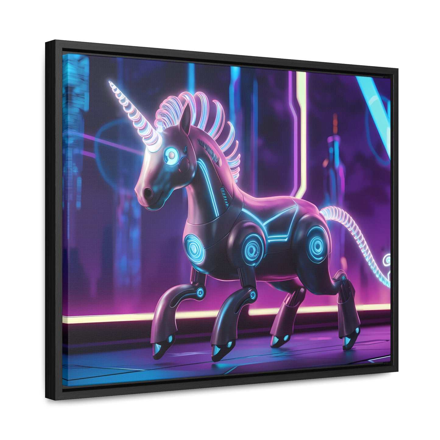 Cybernetic Unicorn - Gallery Canvas Wraps, Horizontal Frame