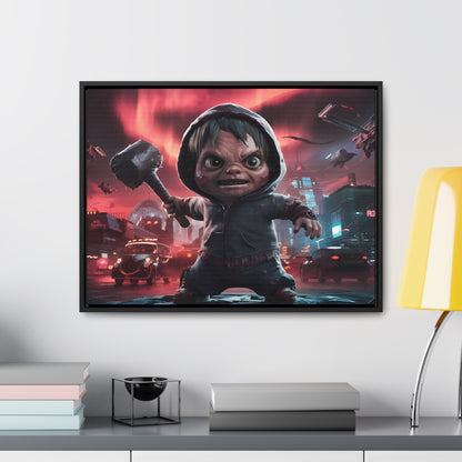 "Revenge of the Tiny Titan" - Gallery Canvas Wraps, Horizontal Frame