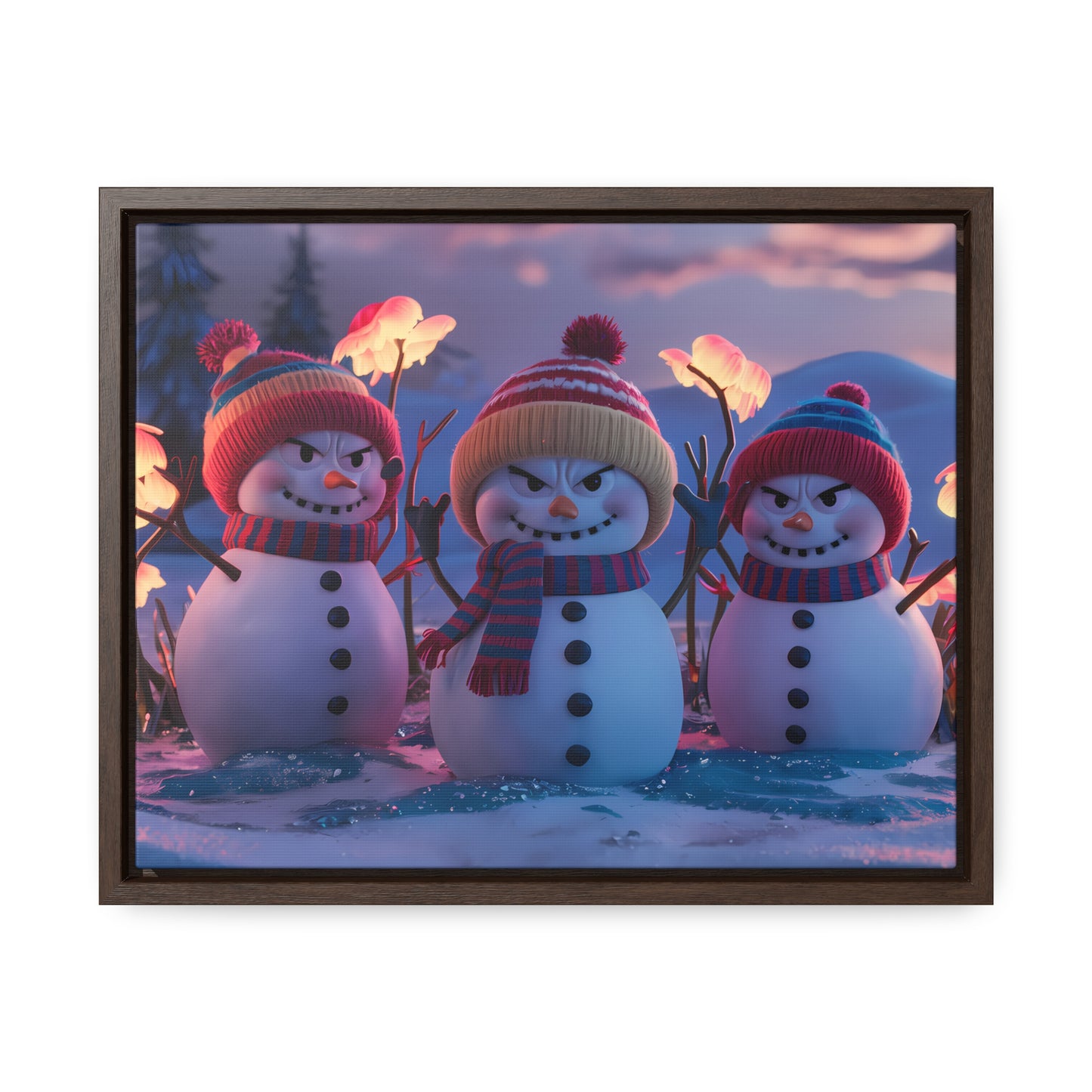 Frosty Troublemakers - Gallery Canvas Wraps, Horizontal Frame