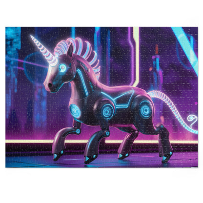 Neon Cyber Unicorn - Jigsaw Puzzle (30, 110, 252, 500,1000-Piece)