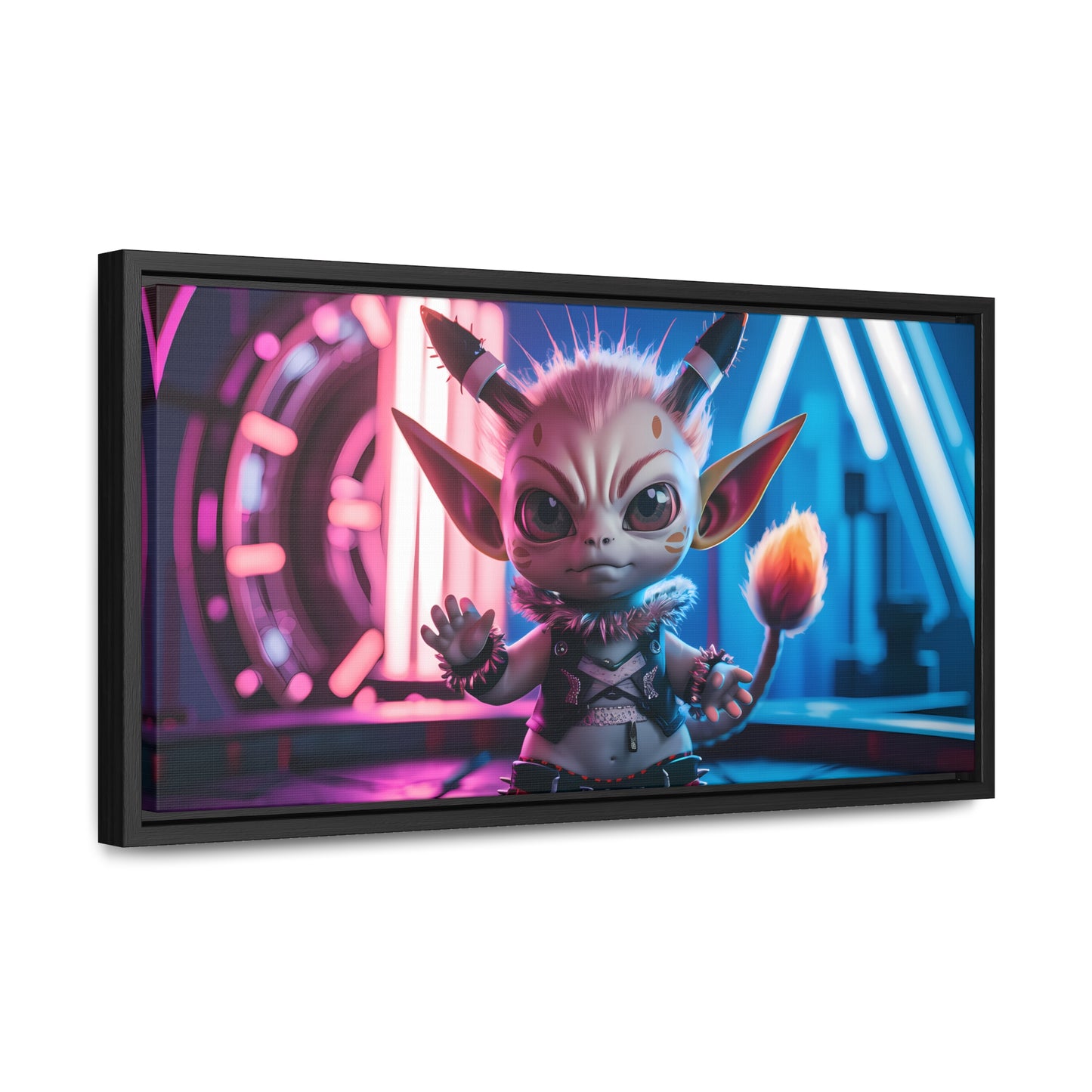 Neon Punk Guardian - Gallery Canvas Wraps, Horizontal Frame