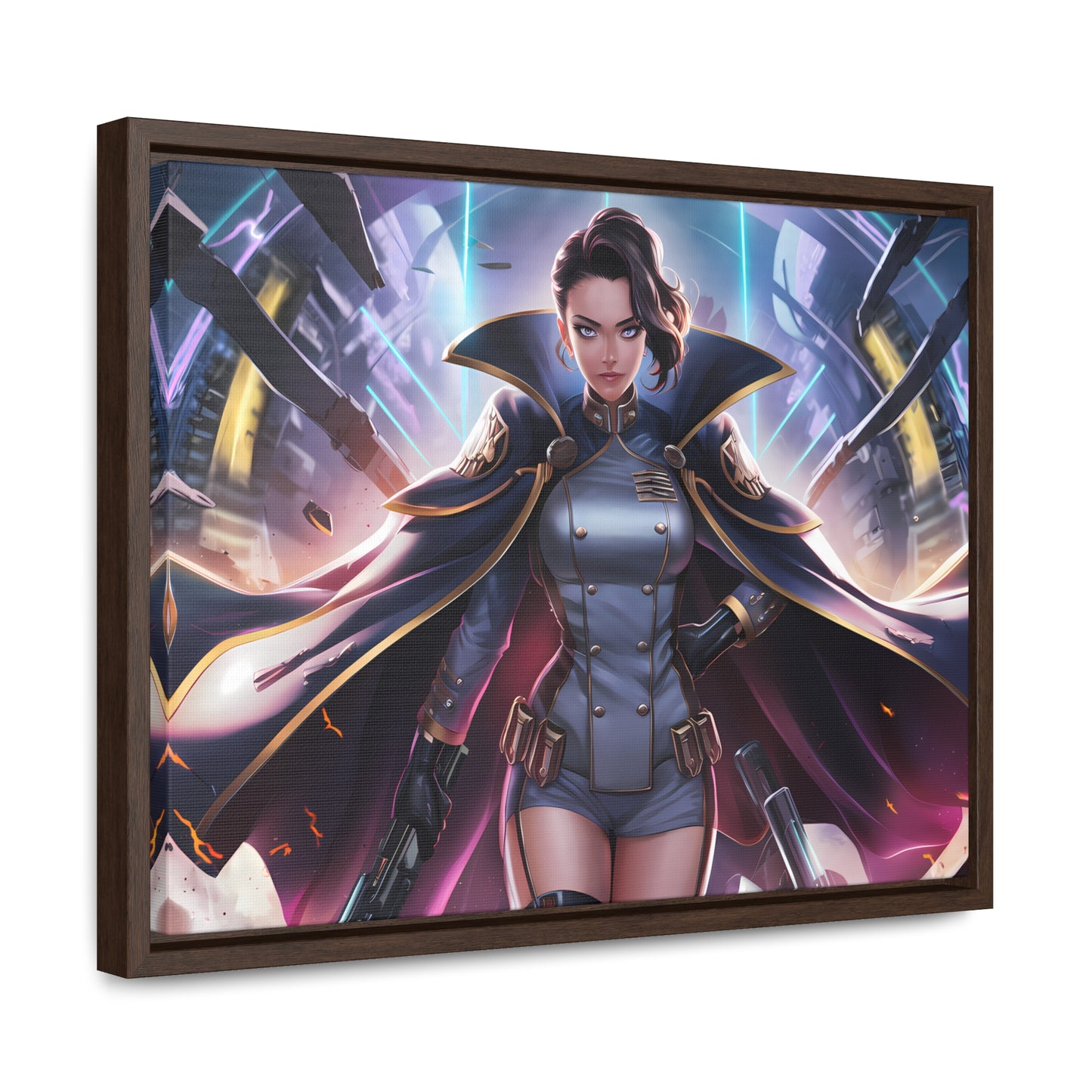 Commander of the Neon Storm - Gallery Canvas Wraps, Horizontal Frame