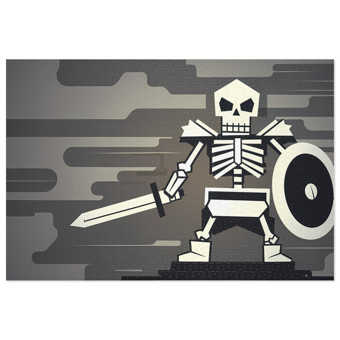 Skeleton Warrior in the Fog - Jigsaw Puzzle (30, 110, 252, 500,1000-Piece)