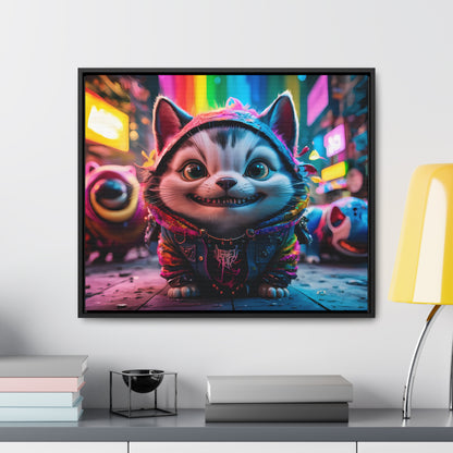 Cyberpunk Alley Cat Adventures - Gallery Canvas Wraps, Horizontal Frame