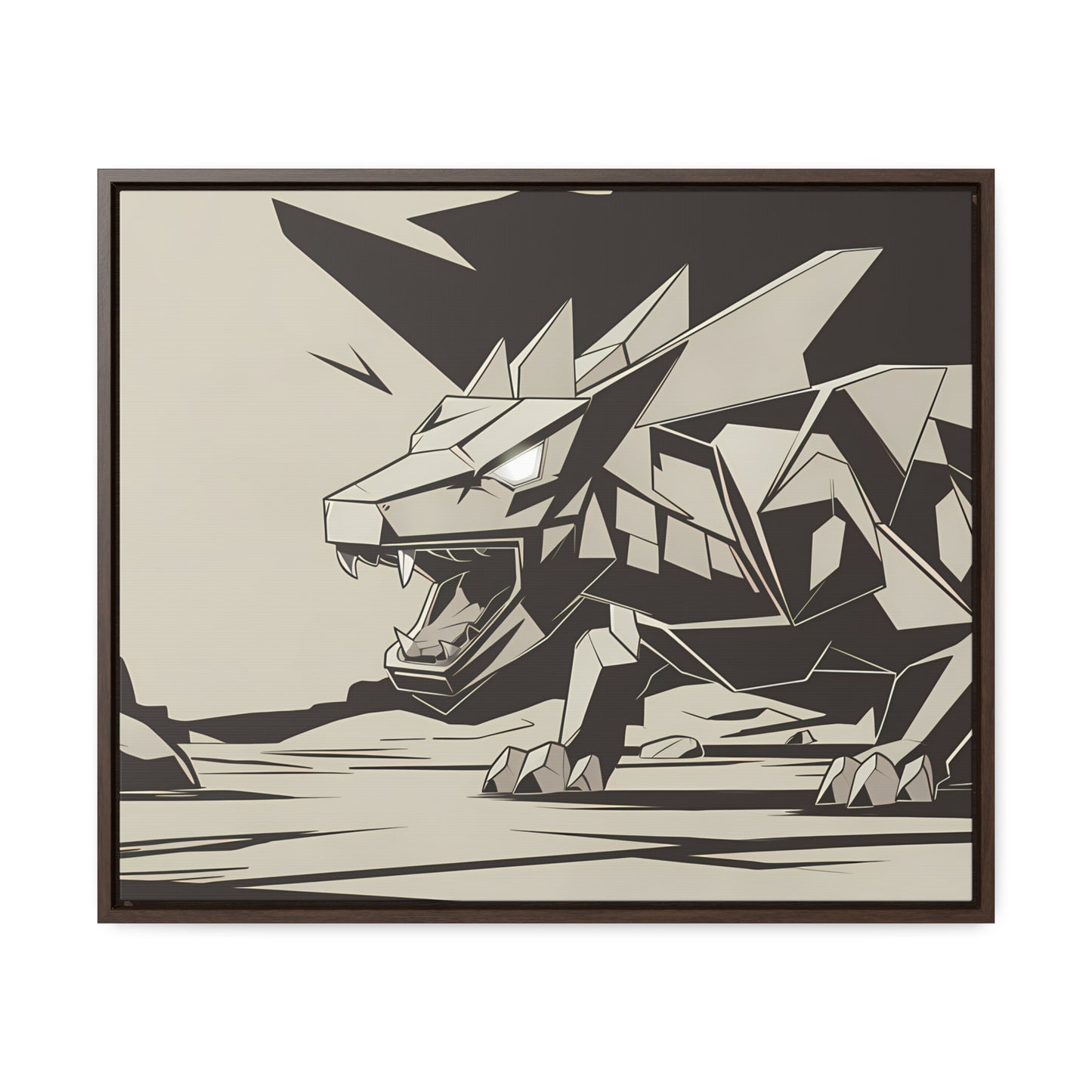 Raging Stone Guardian - Gallery Canvas Wraps, Horizontal Frame