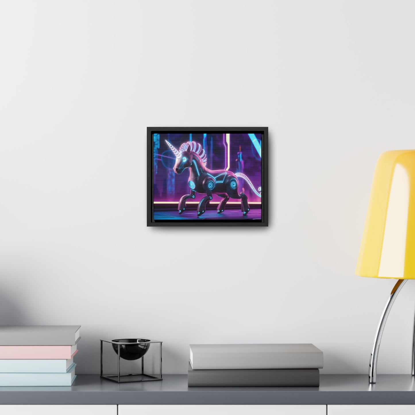 Cybernetic Unicorn - Gallery Canvas Wraps, Horizontal Frame