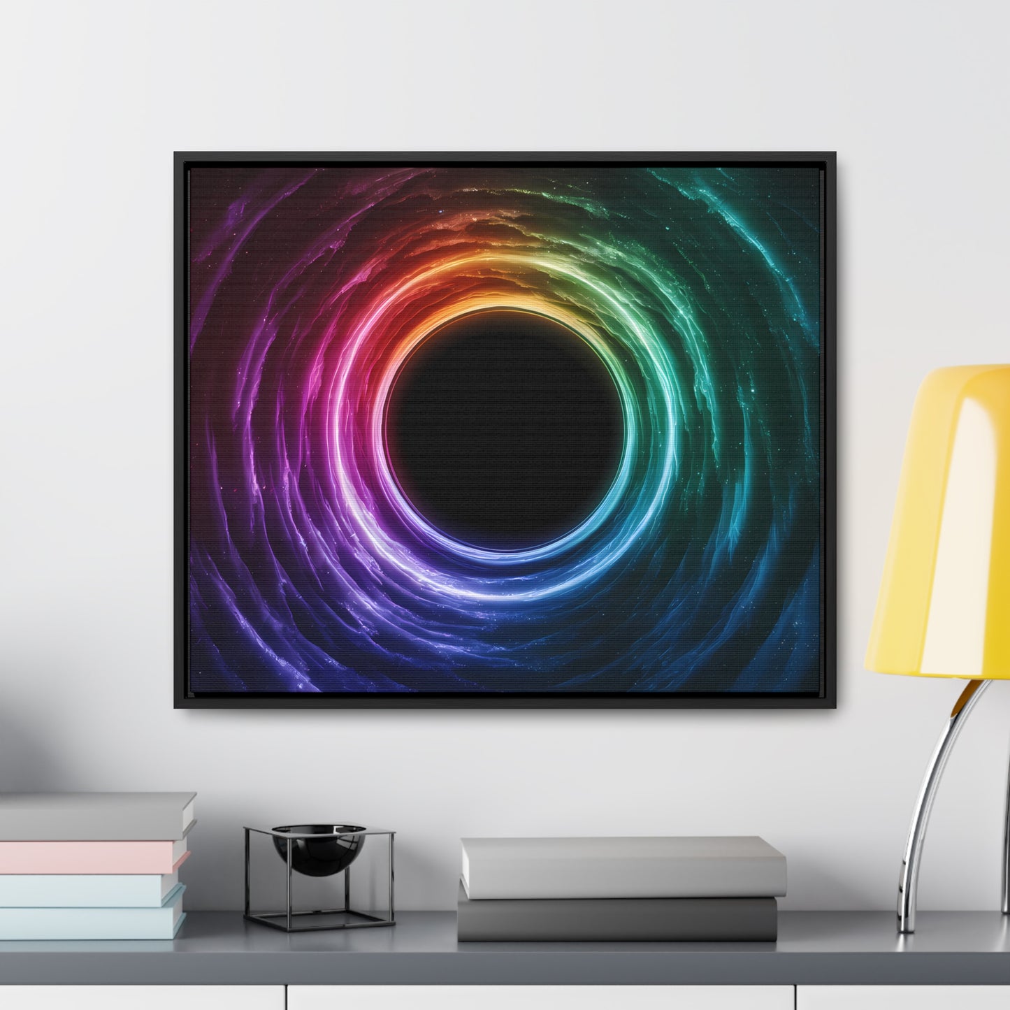 Cosmic Vortex of Light - Gallery Canvas Wraps, Horizontal Frame