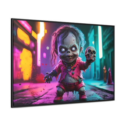 Nightmare in Neon City - Gallery Canvas Wraps, Horizontal Frame