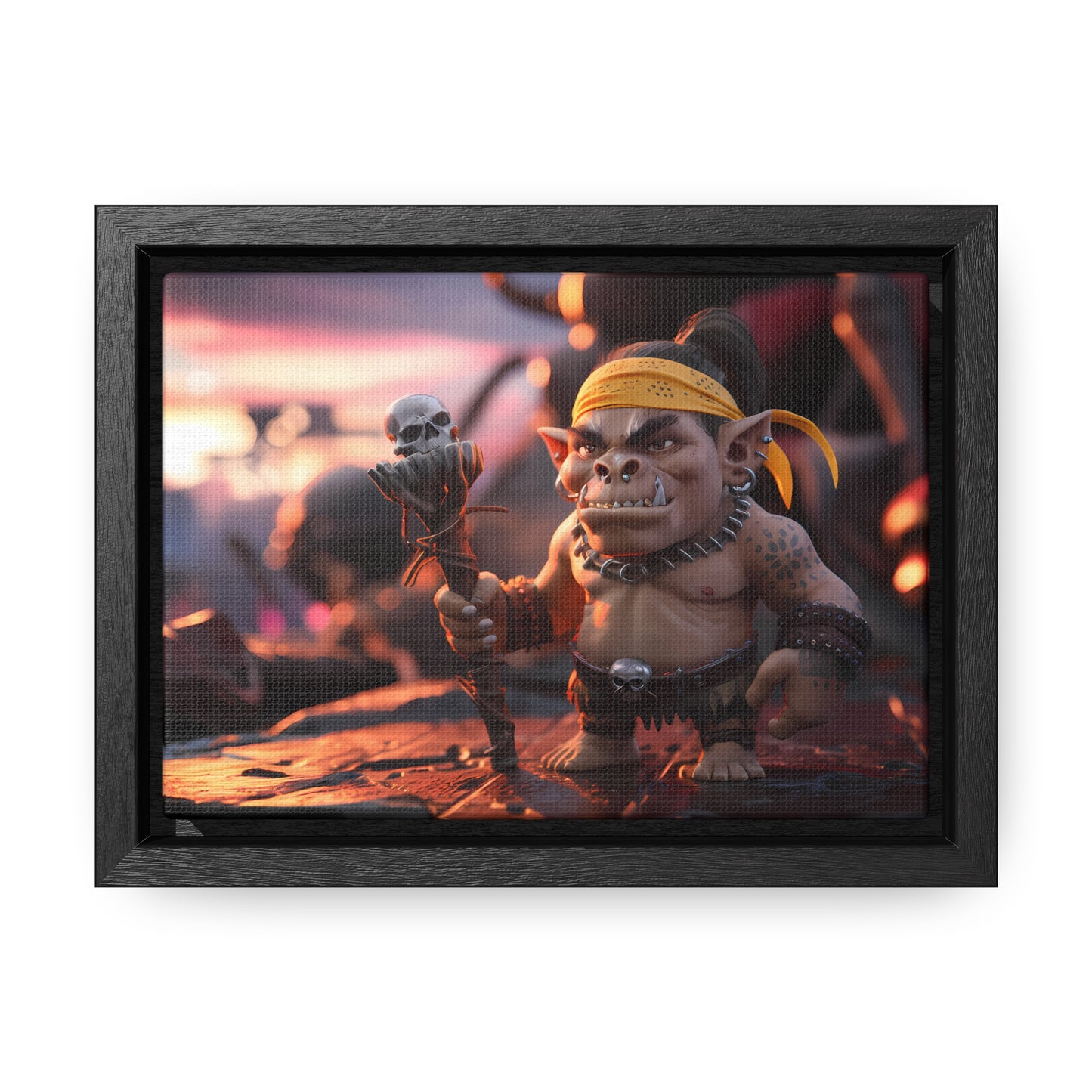 Goblin Warlord at Sunset - Gallery Canvas Wraps, Horizontal Frame