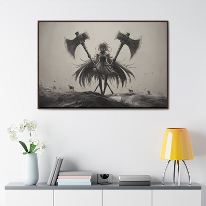 "Abyssal Valkyrie" - Gallery Canvas Wraps, Horizontal Frame