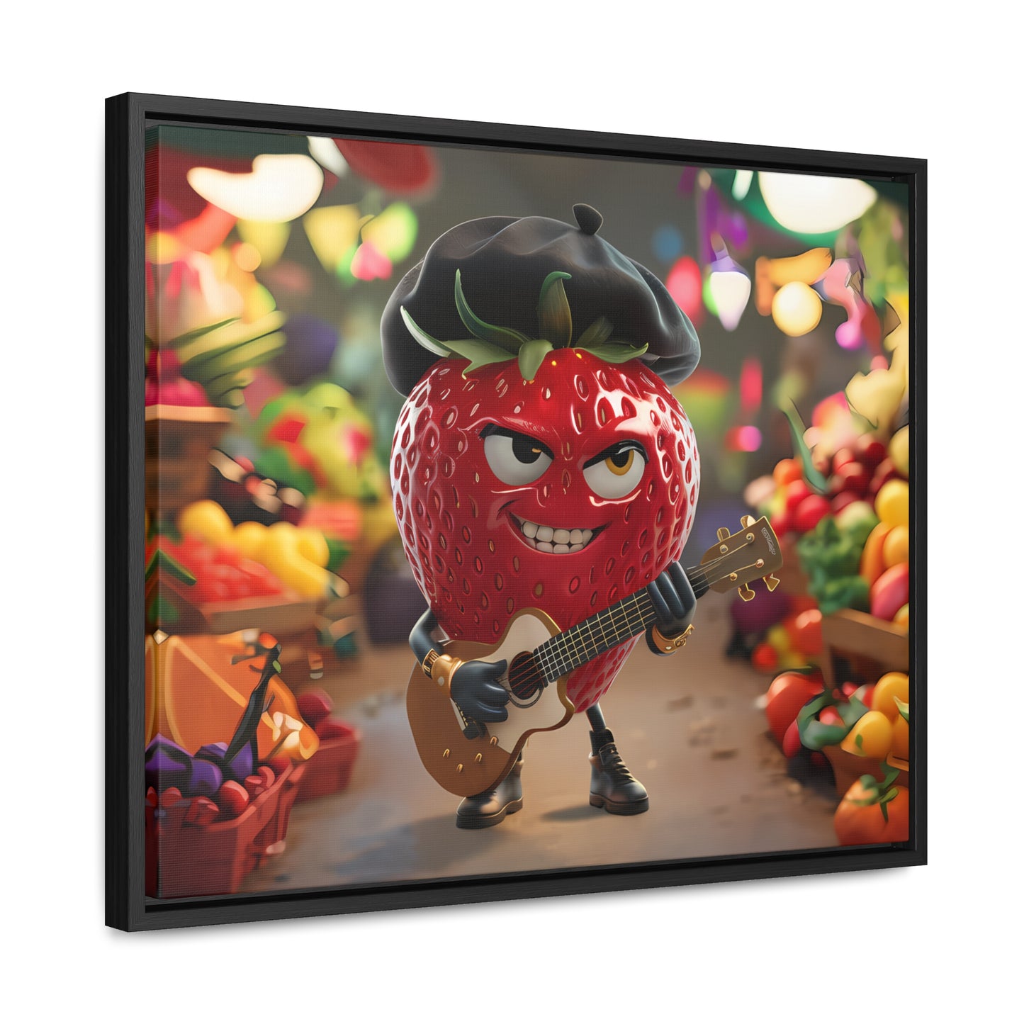 Strawberry Serenade in the Market - Gallery Canvas Wraps, Horizontal Frame