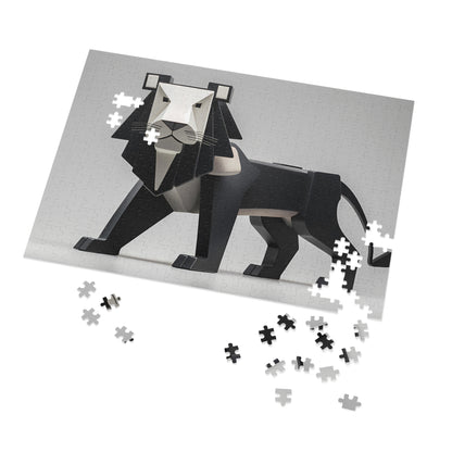 Geometric Lion in Black and White - Jigsaw Puzzle (30, 110, 252, 500,1000-Piece)